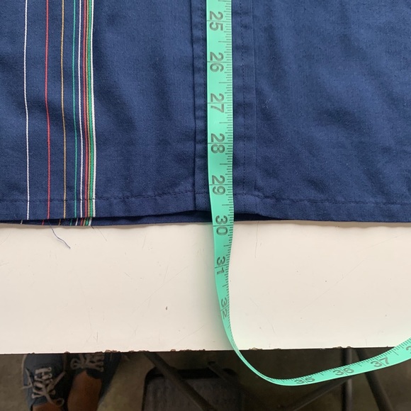 Vintage 70s sport shirt w color stripe down front - Picture 7 of 9